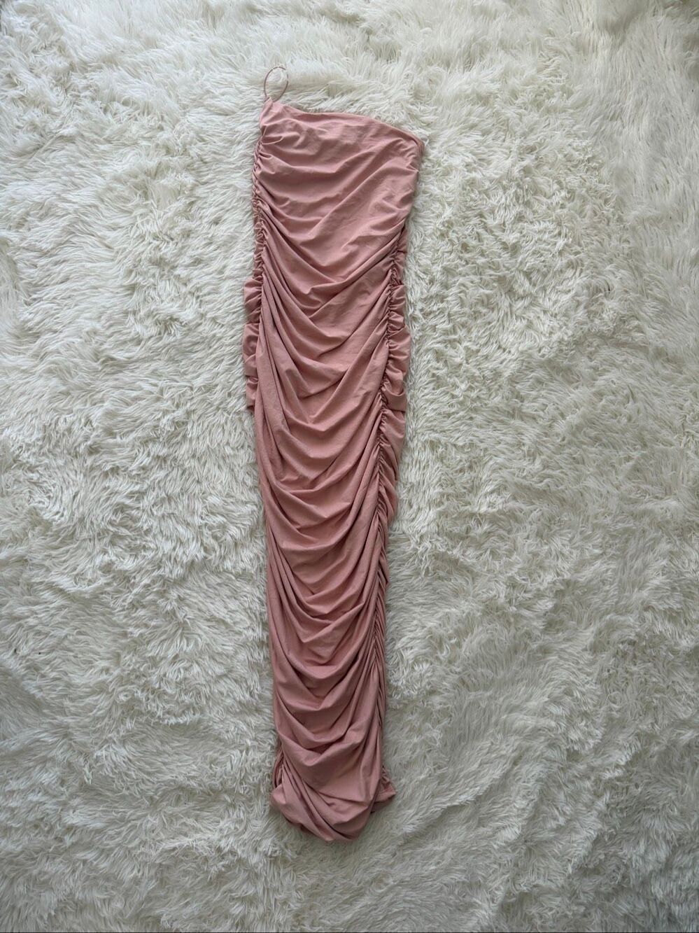 Oh Polly light pink dress one shoulder size 2